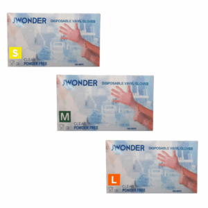 Guantes desechables vinilo sin polvo - 100 Un. Jwonder